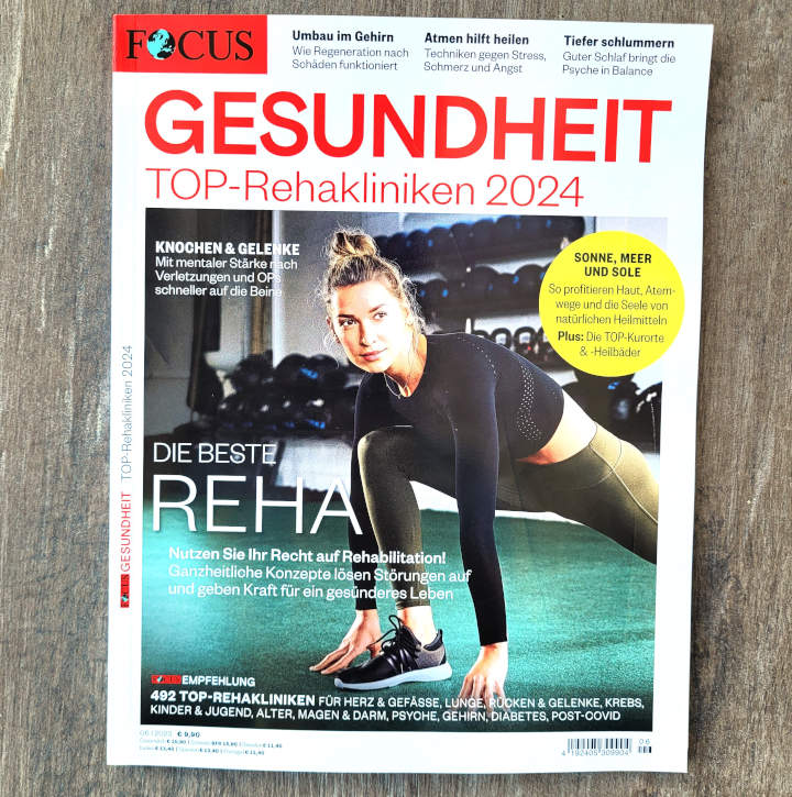 Ausgezeichnete „Top-Rehakliniken 2024“: Breisgau-Klinik, Hausbaden und Markgräflerland-Klinik in der Spitzengruppe 6